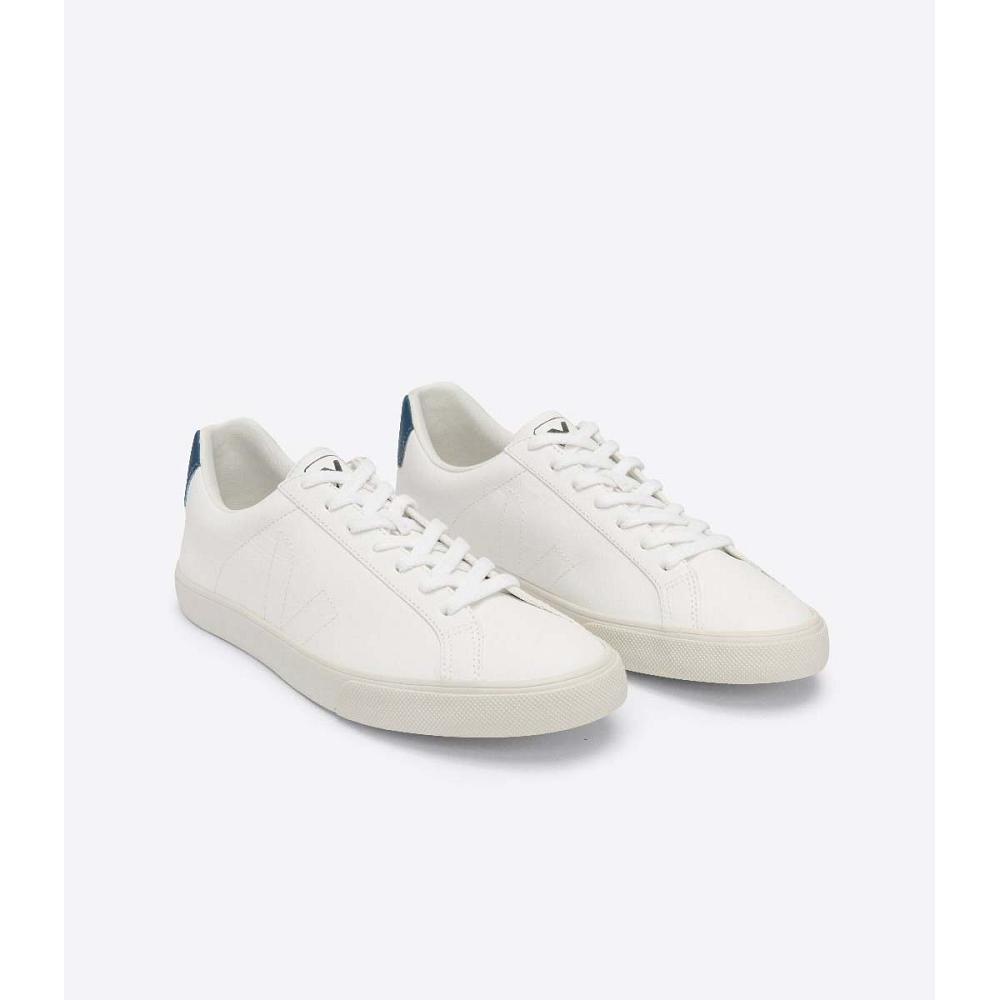 Men's Veja ESPLAR CHROMEFREE Shoes White/Blue | ZA 194QMA